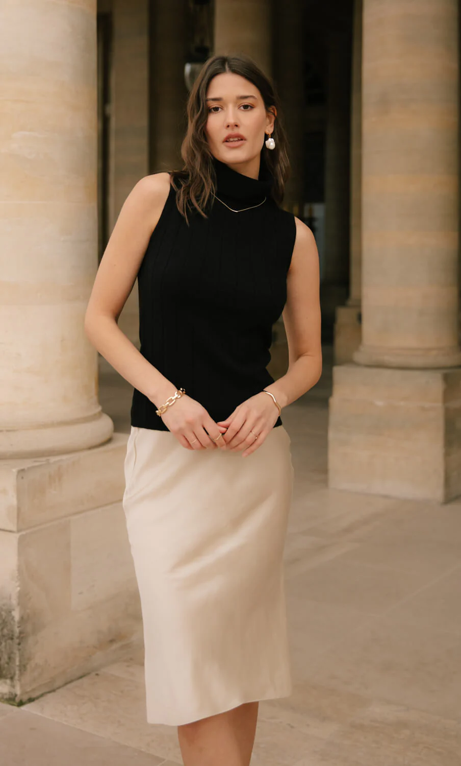 Andrea Cashmere Turtleneck Tank - Image 21