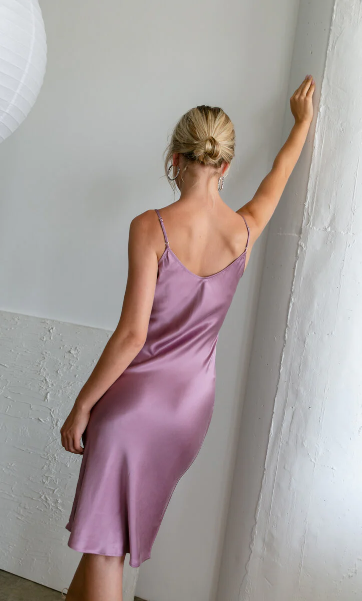 Angelina Silk Slip Dress - Image 22
