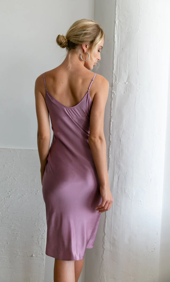 Angelina Silk Slip Dress - Image 23