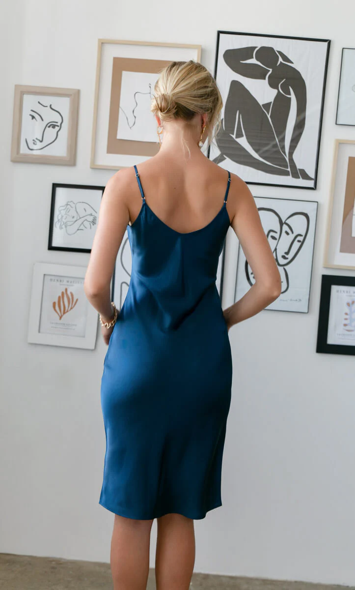 Angelina Silk Slip Dress - Image 3