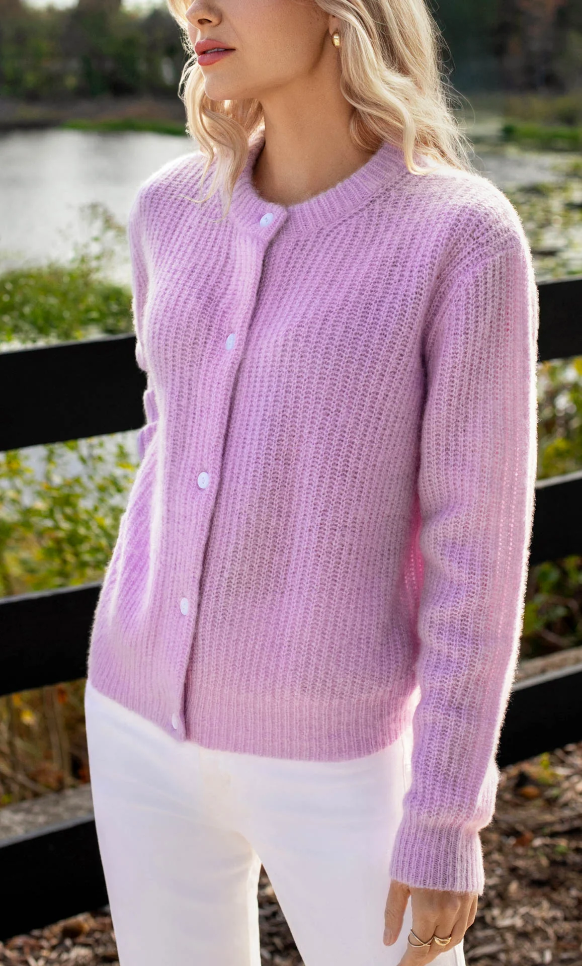 Bianca Boucle Cashmere Cardigan - Image 13