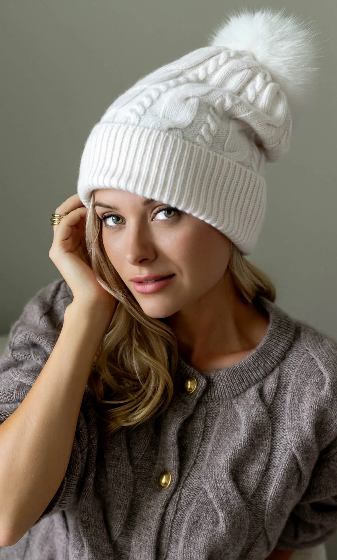 Cable-Knit Cashmere Beanie - Image 19