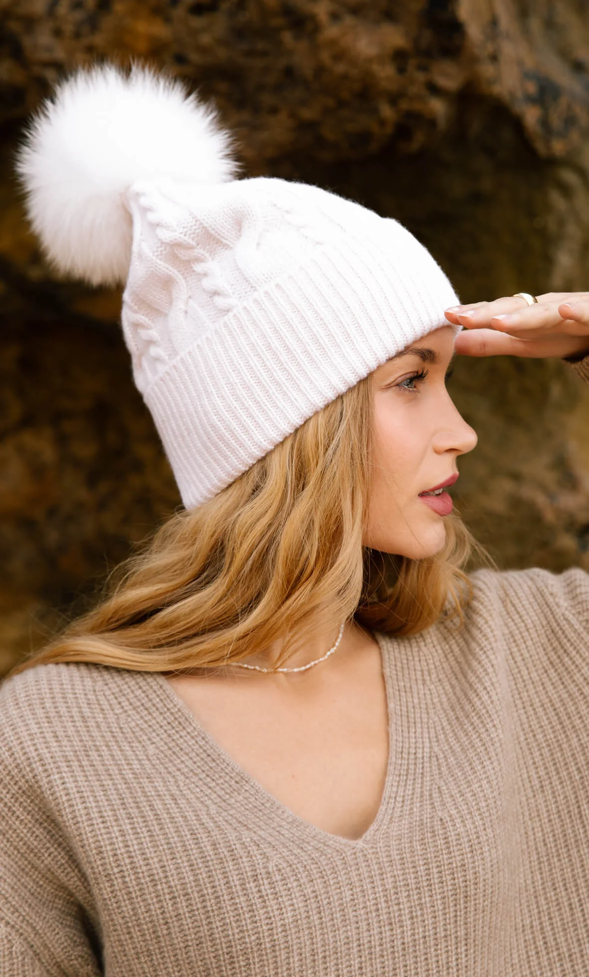 Cable-Knit Cashmere Beanie - Image 22