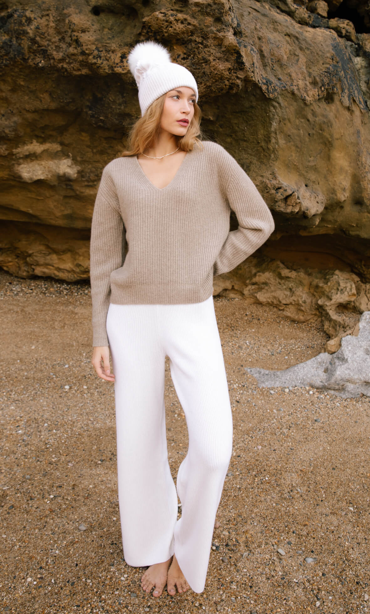 Cable-Knit Cashmere Beanie - Image 25