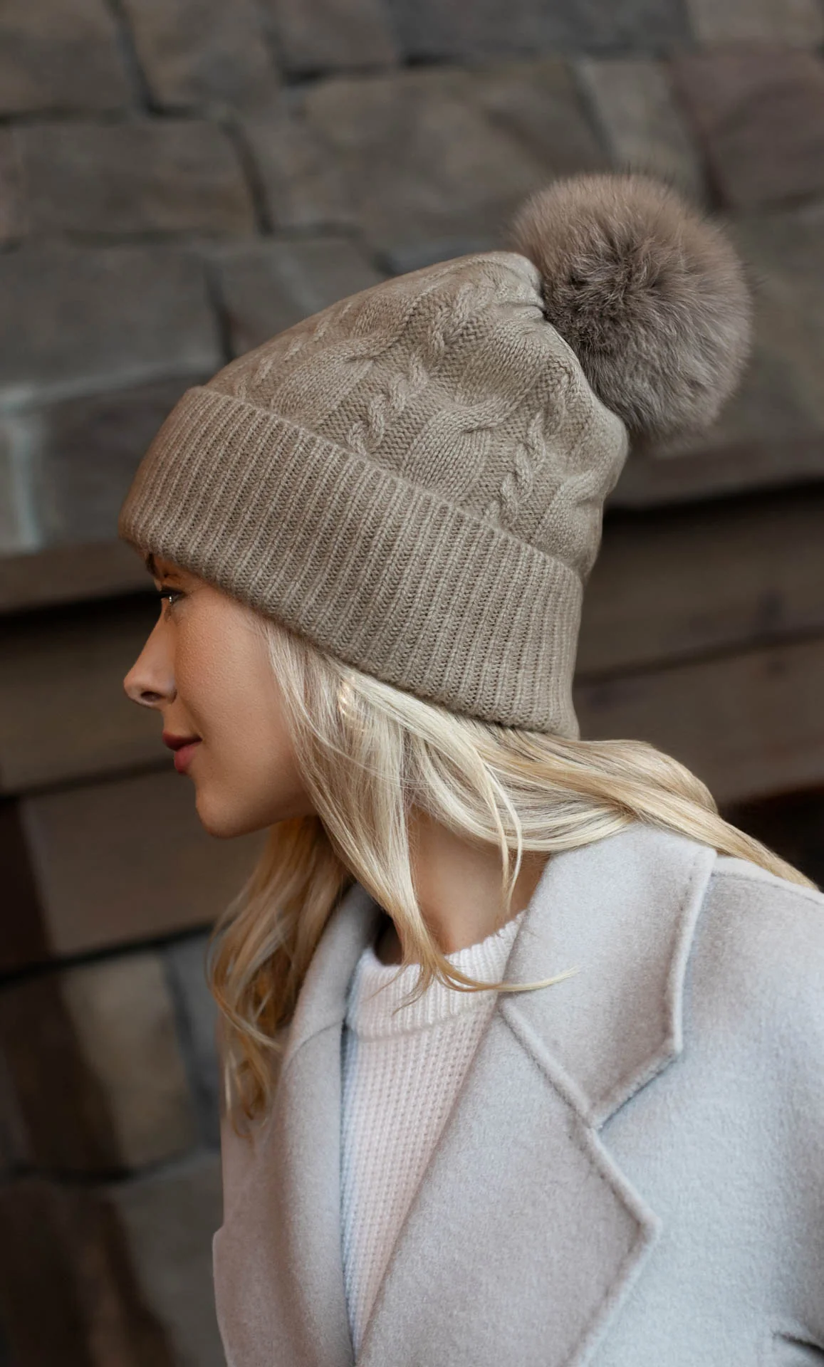 Cable-Knit Cashmere Beanie - Image 4