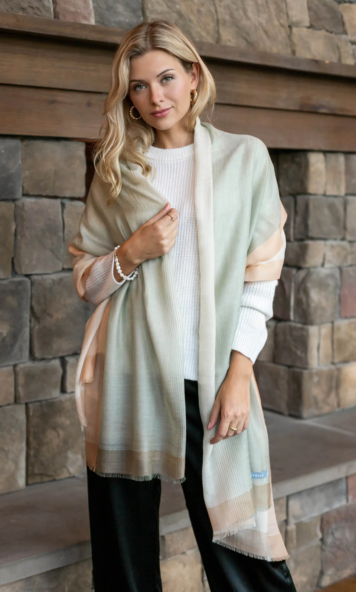 Aria Cashmere Wrap Scarf - Image 8