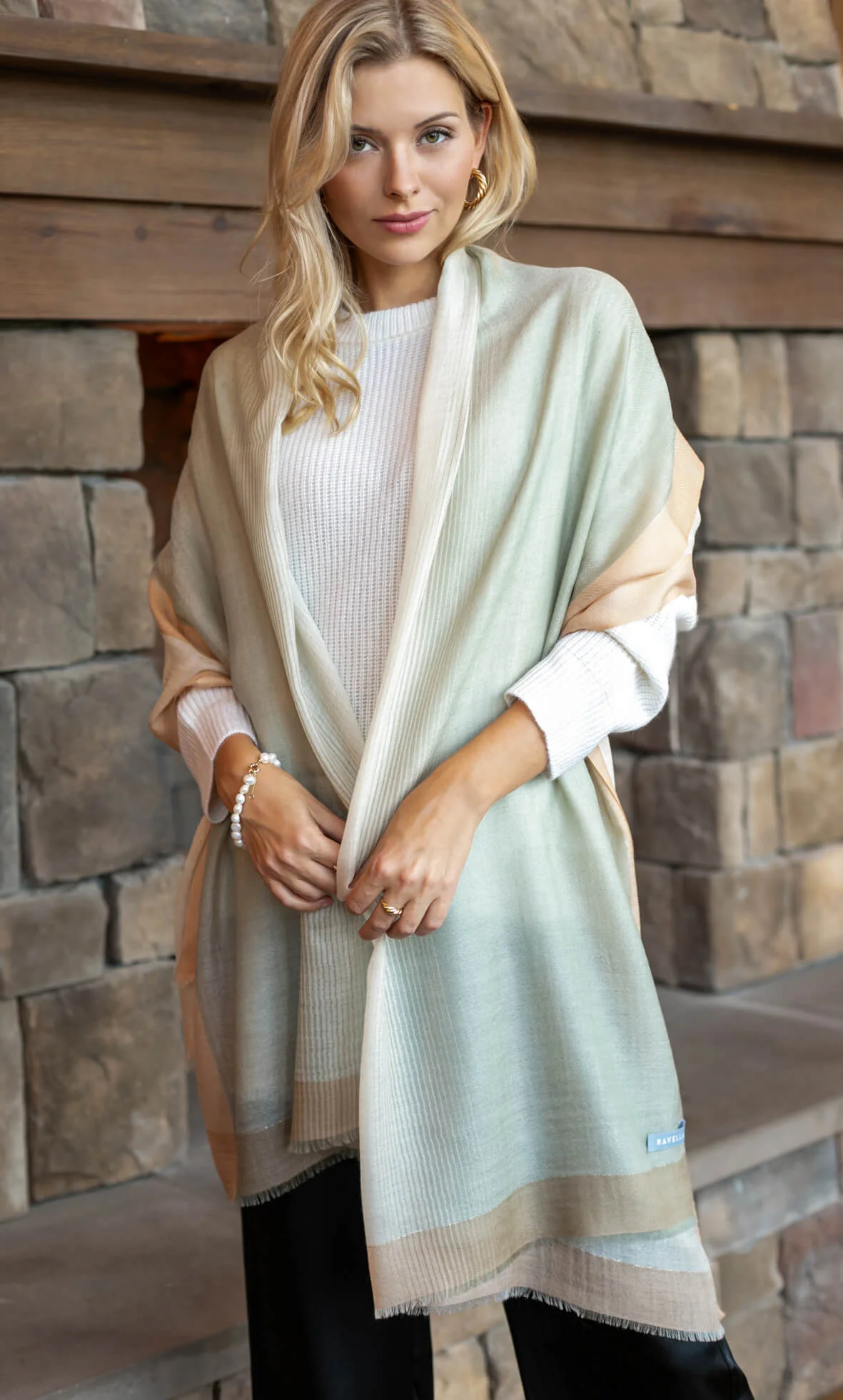 Aria Cashmere Wrap Scarf - Image 9