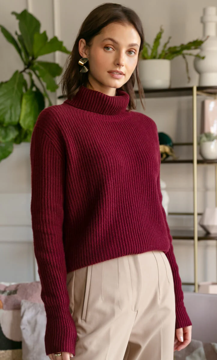 Tessa Cashmere Turtleneck Sweater - Image 26
