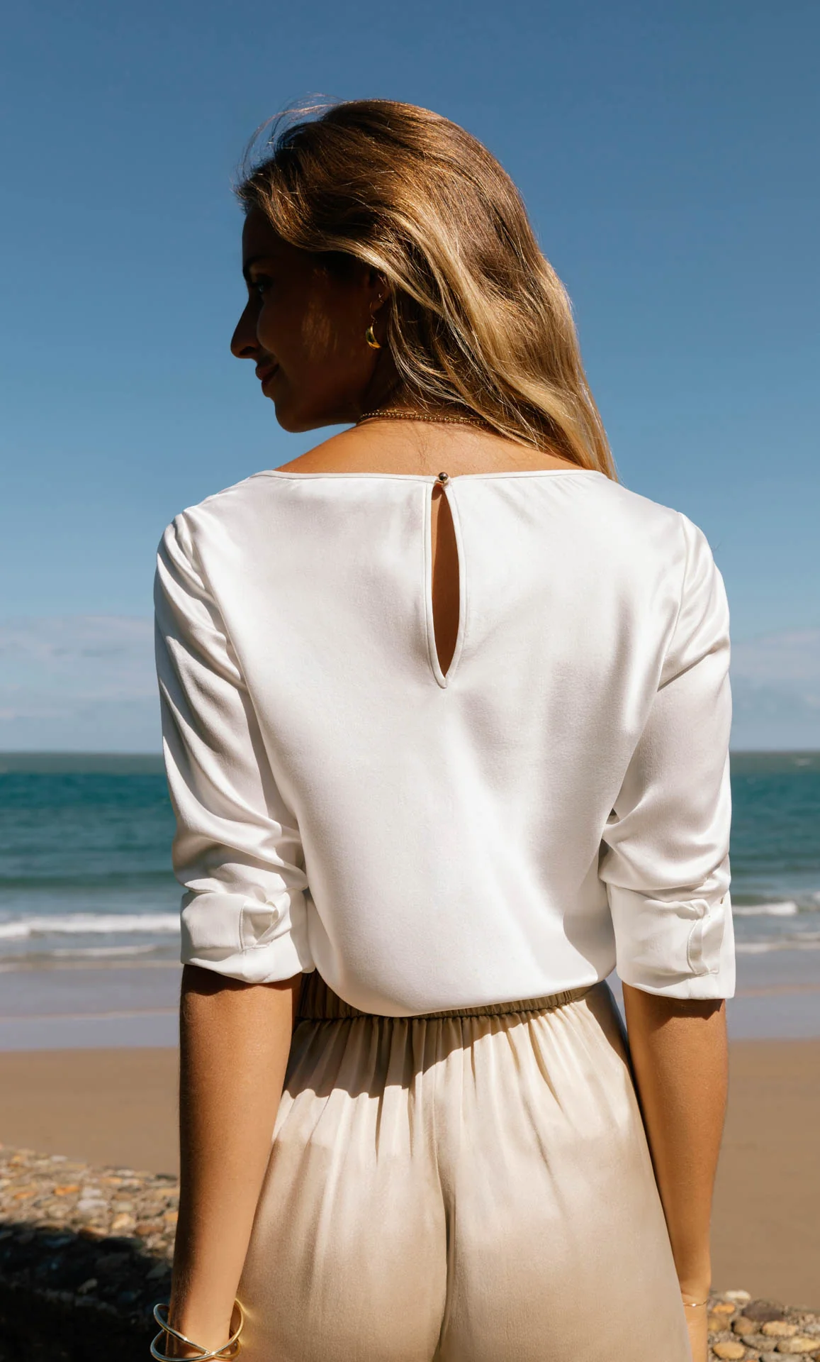 Claudia Silk Cowl Neck Blouse - Image 22