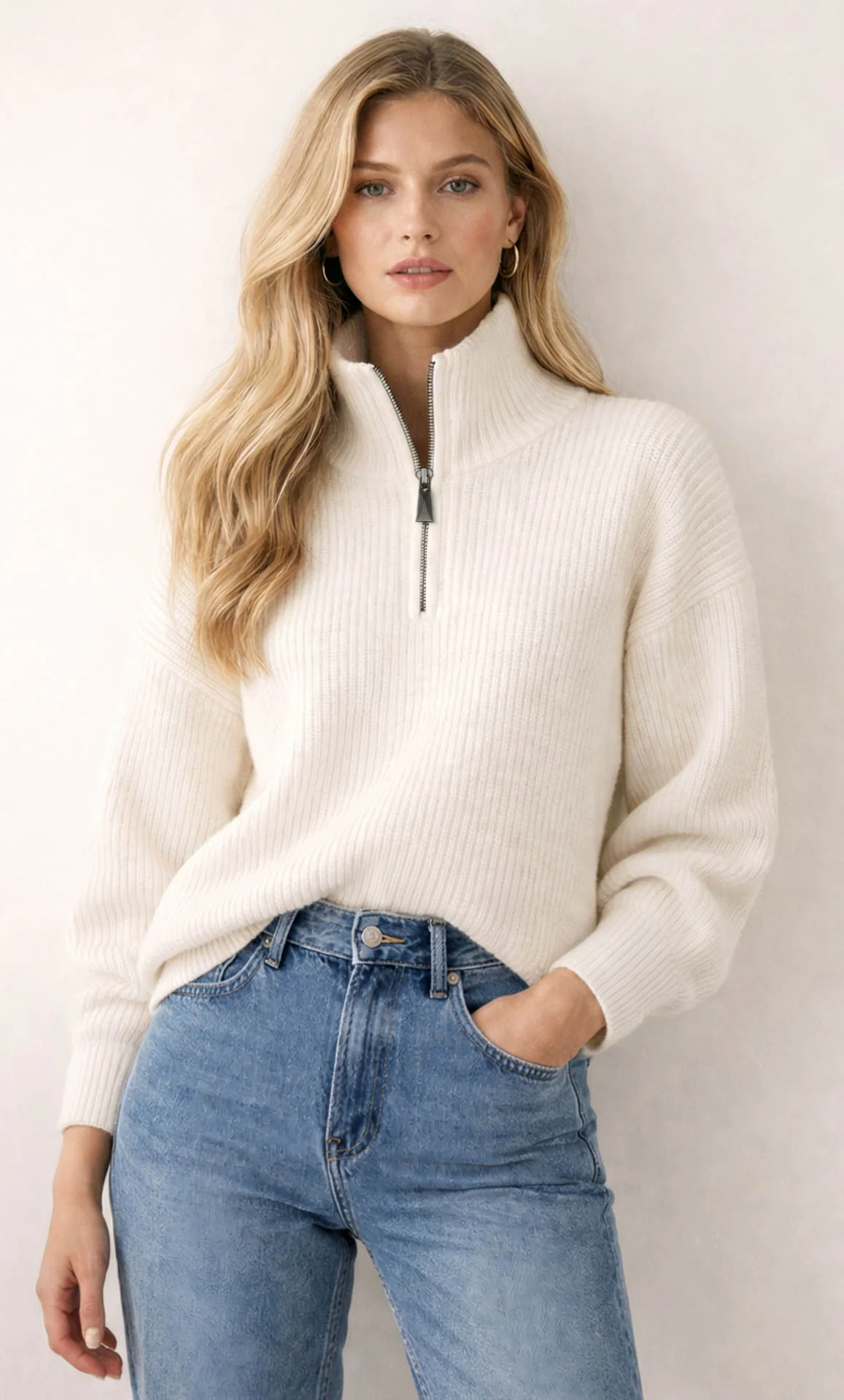 Cortina Cashmere Half-Zip Sweater - Image 11