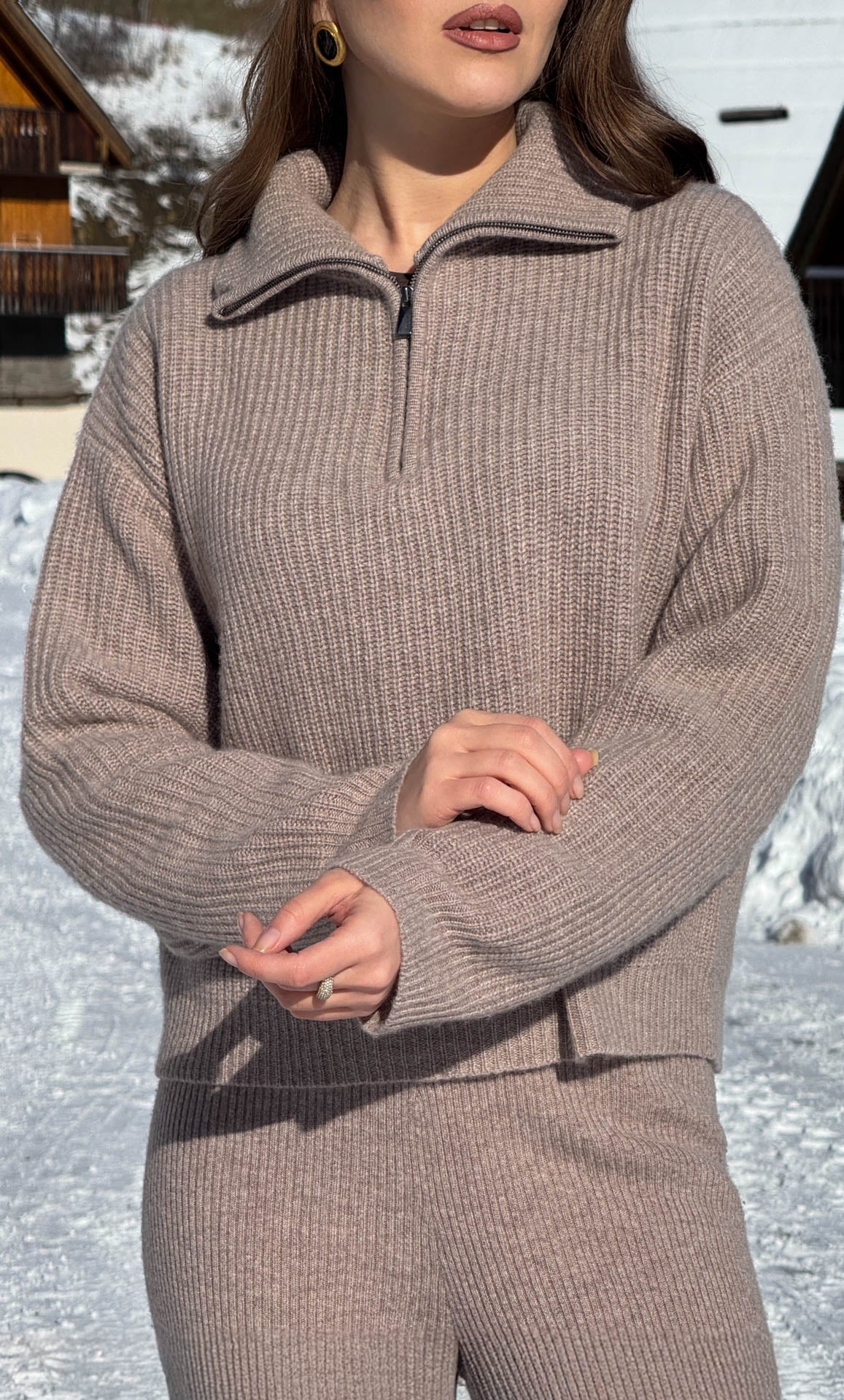 Cortina Cashmere Half-Zip Sweater - Image 4