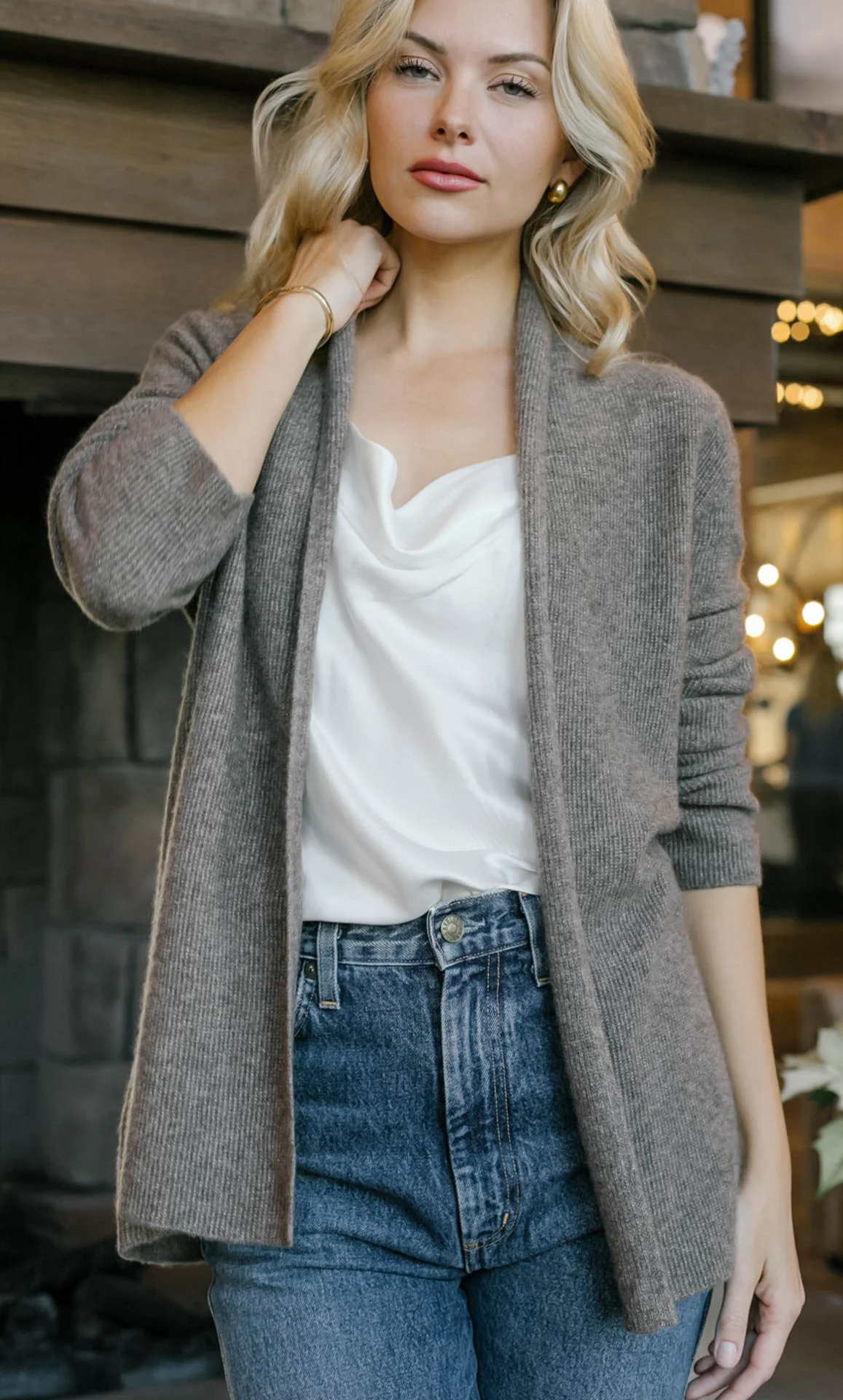 Jolie Wrap Cardigan - Cashmere & Silk - Image 3