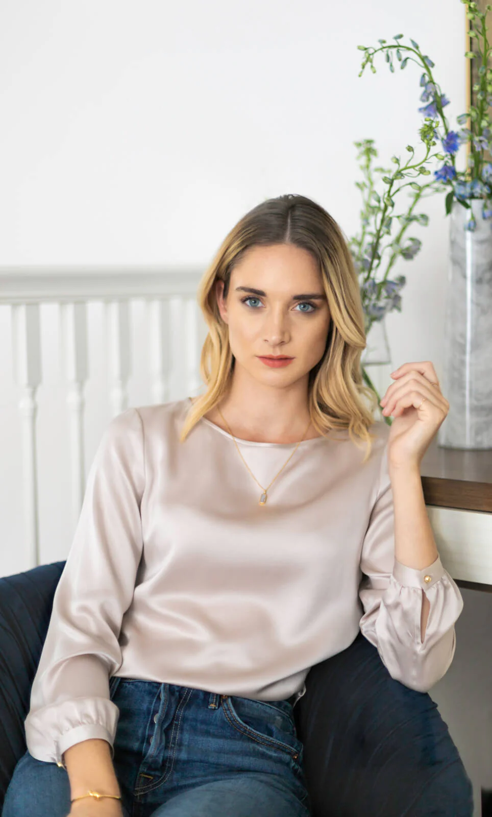 Lorraine Silk Blouse - Image 11