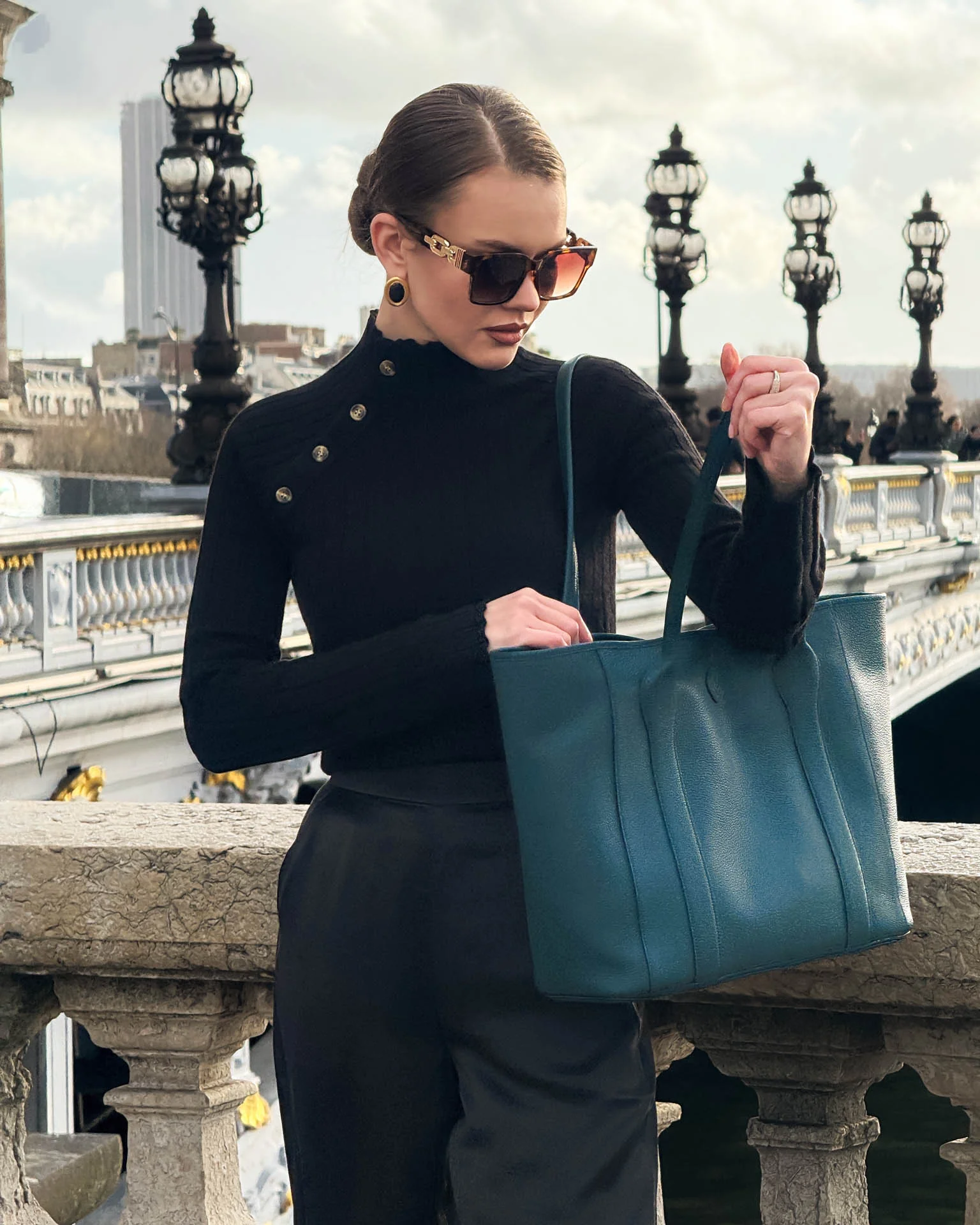 Madame Italian Leather Tote Bag - Image 69