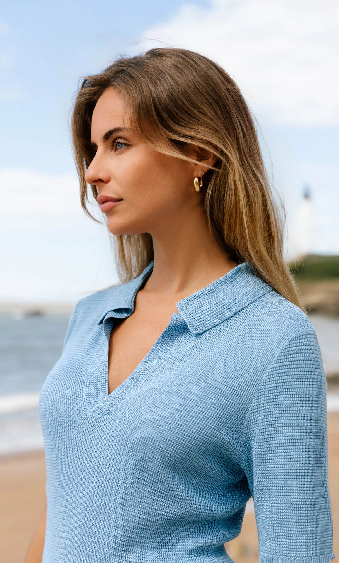 Mara Silk Knit Polo - Image 14