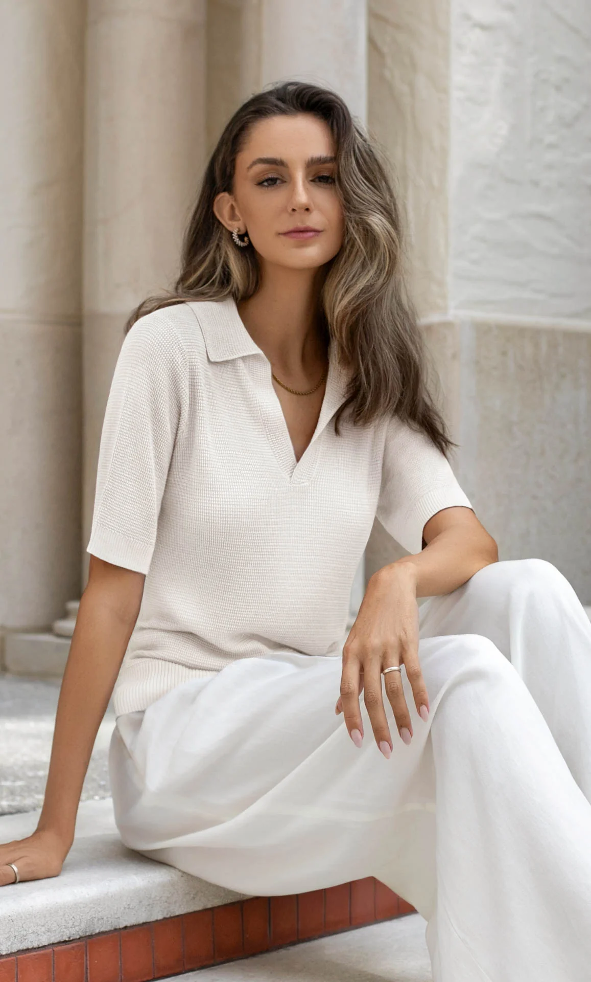 Mara Silk Knit Polo - Image 18