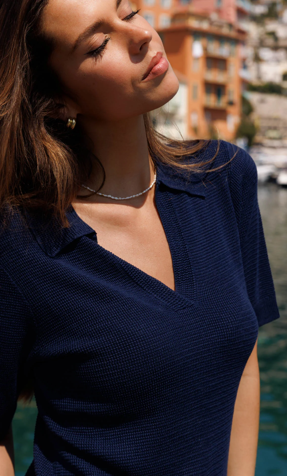 Mara Silk Knit Polo - Image 4