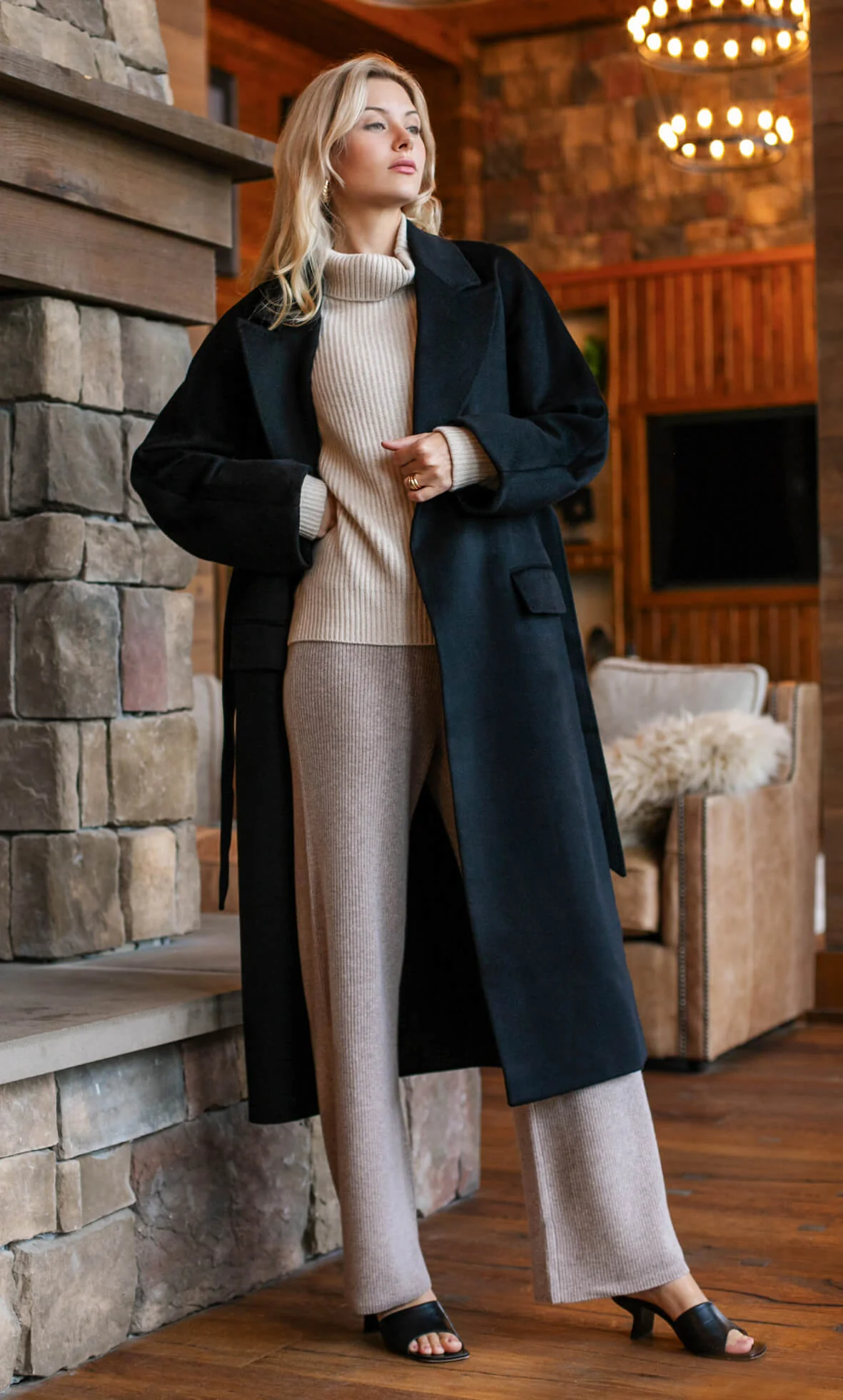 Raphaella Double-Breasted Cashmere Coat - Image 20