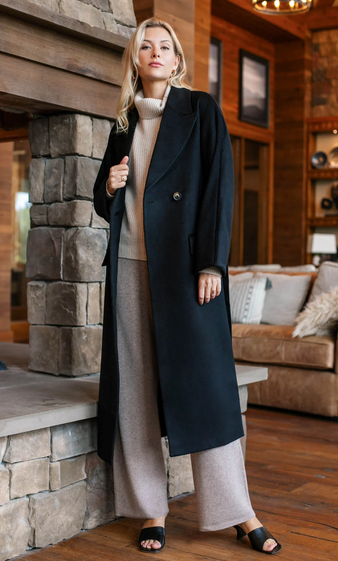 Raphaella Double-Breasted Cashmere Coat - Image 21