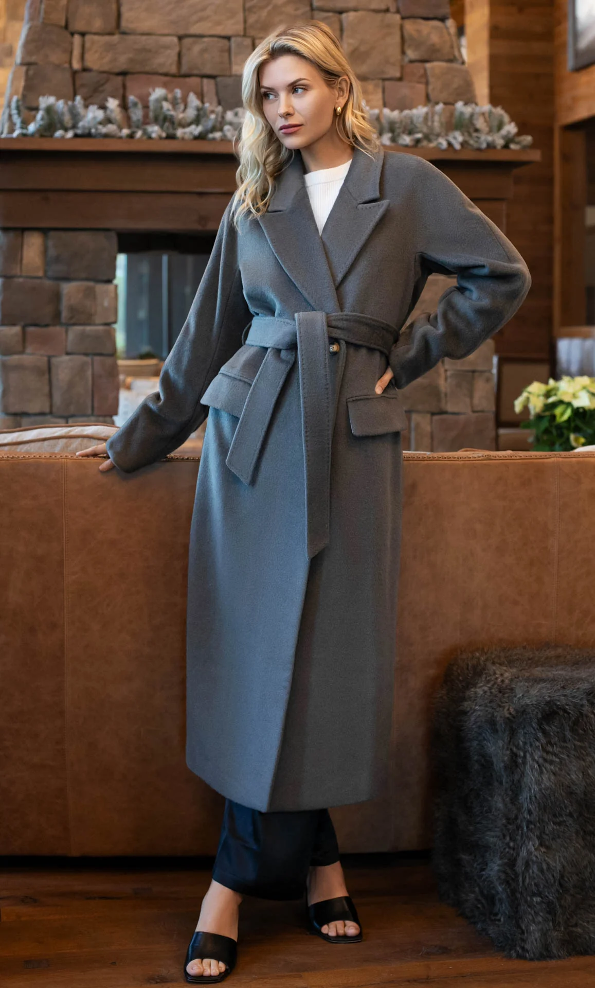 Raphaella Double-Breasted Cashmere Coat - Image 27