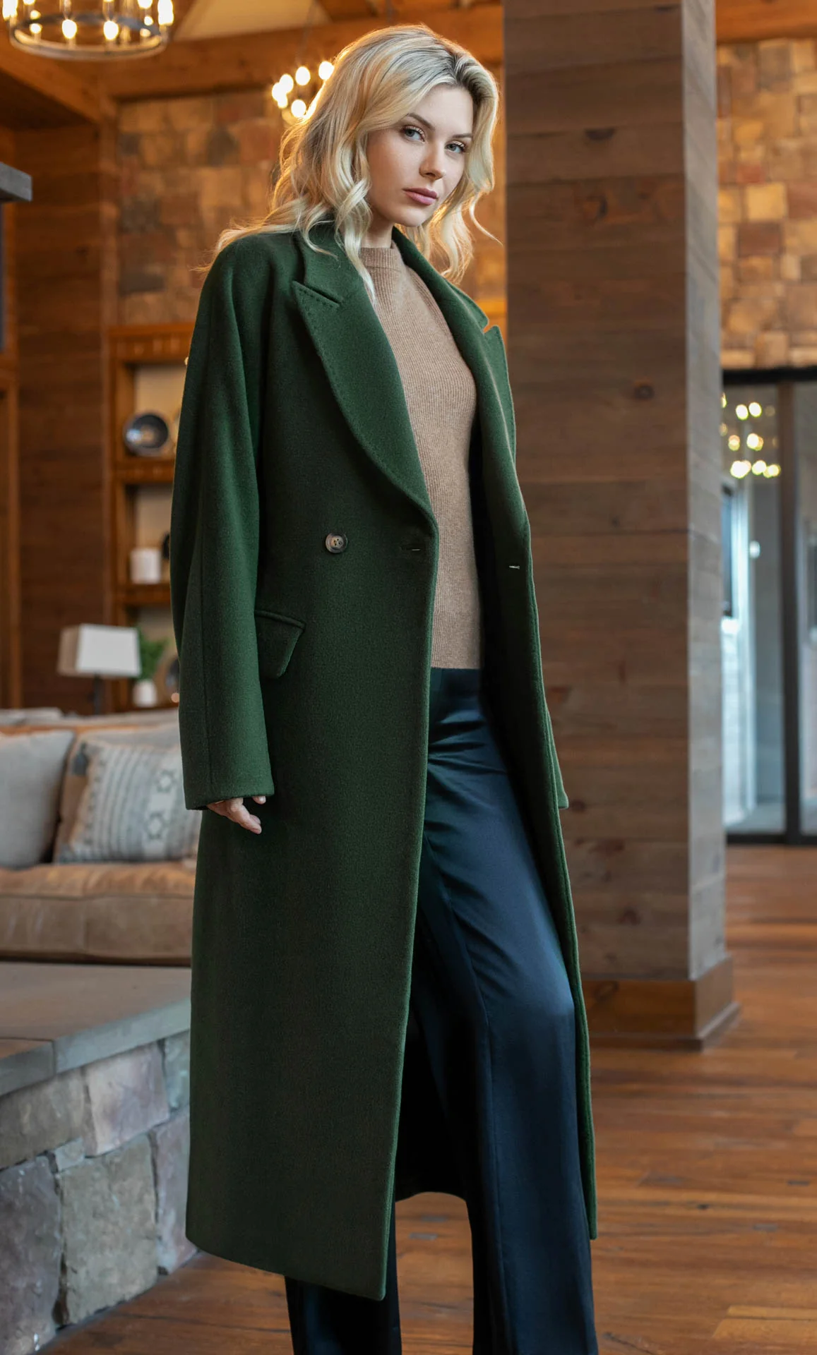 Raphaella Double-Breasted Cashmere Coat - Image 30