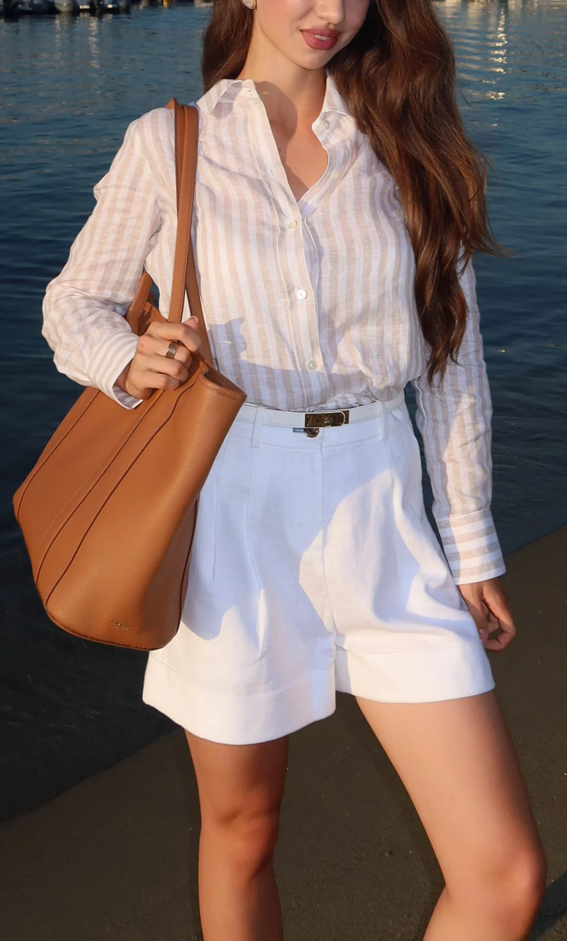 Selena Italian Linen Shorts - Image 3