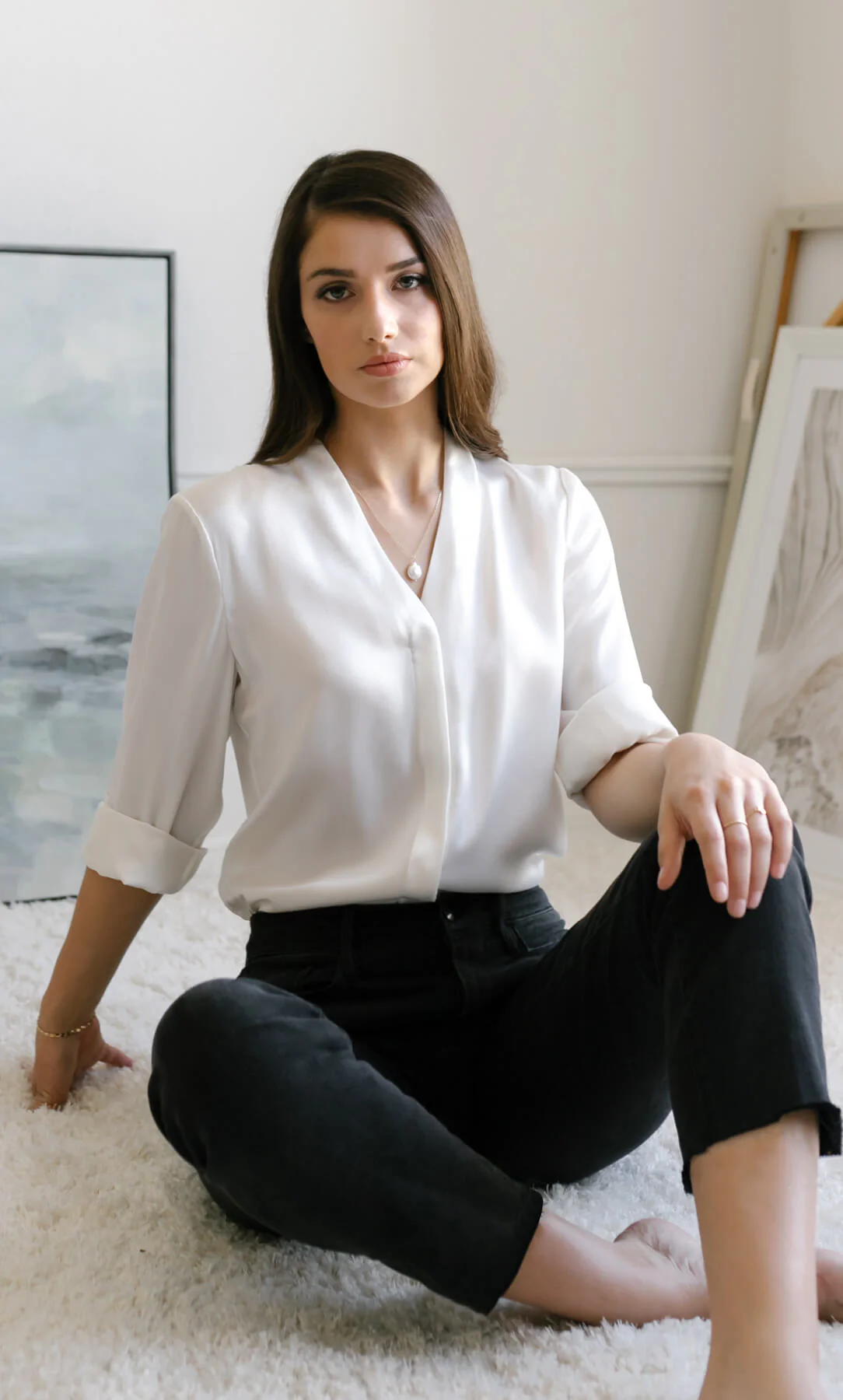 Vinci Silk Bow Blouse - Image 10