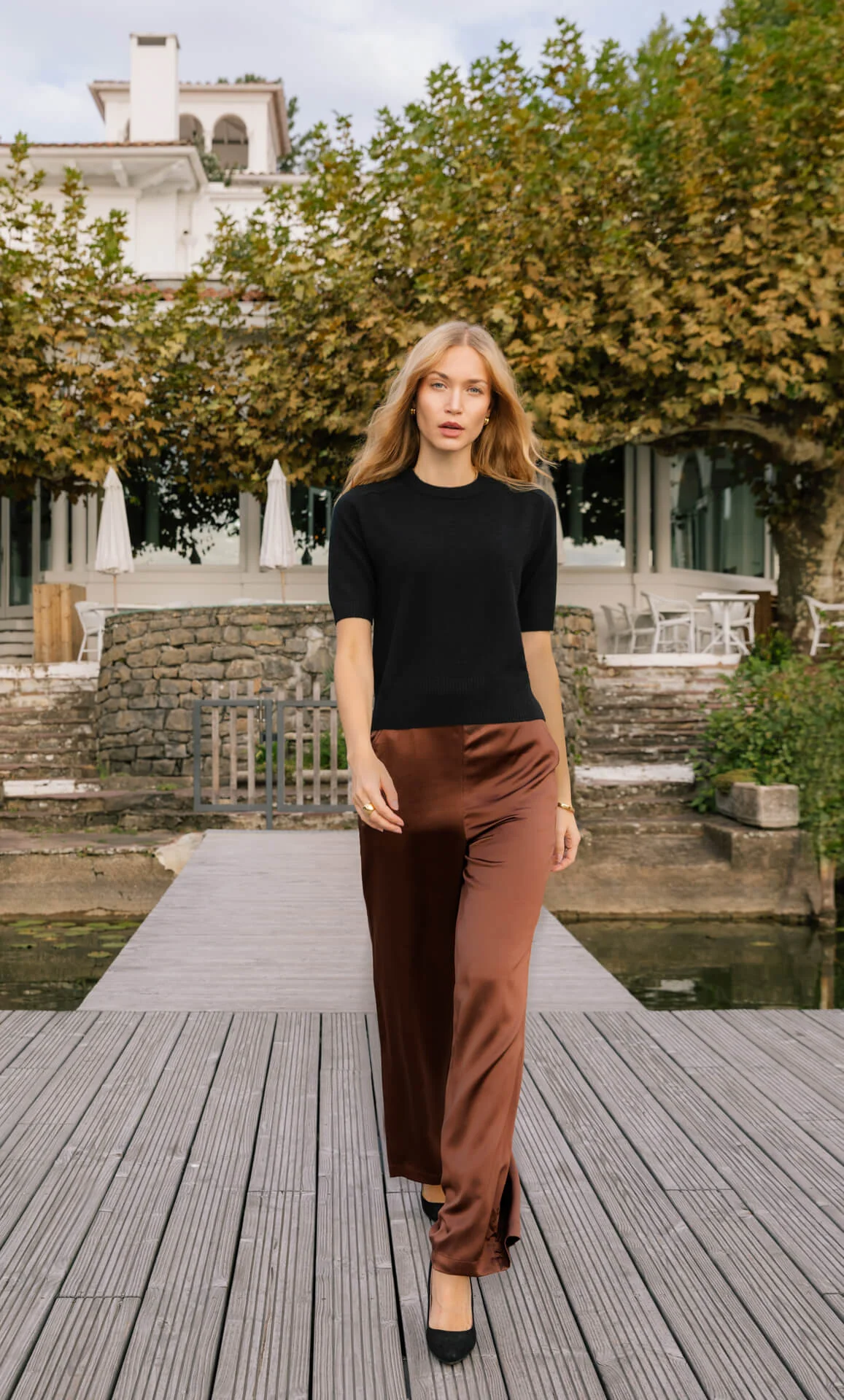 Vittoria Short-Sleeve Cashmere Sweater - Image 5