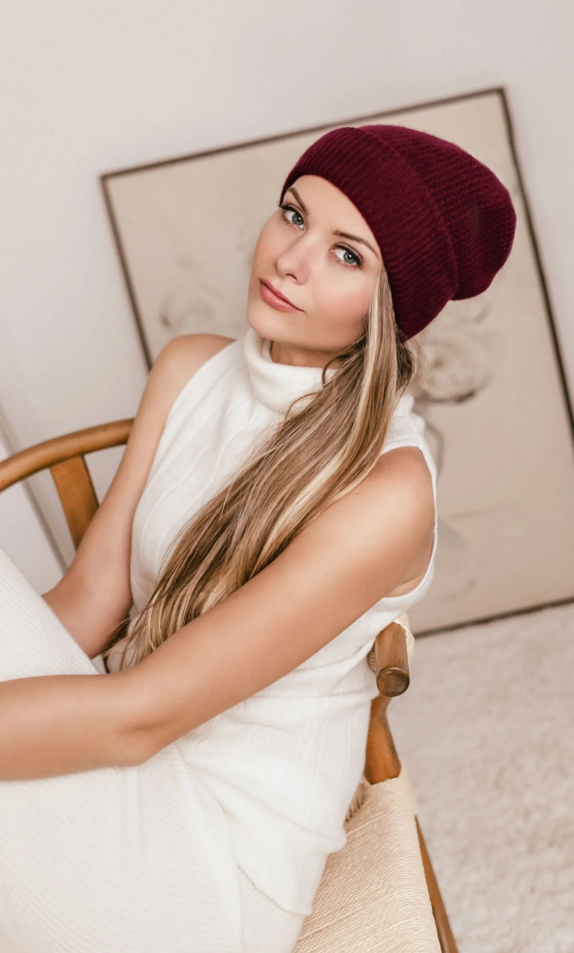 Wave Cashmere Beanie - Image 10
