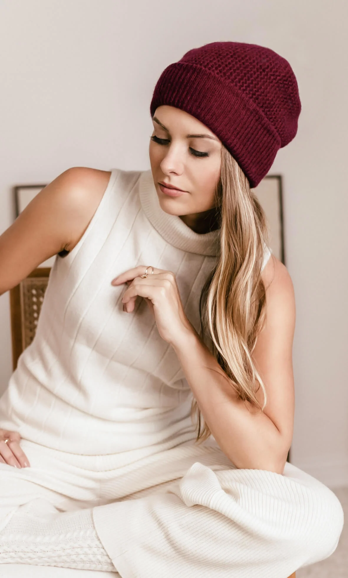 Wave Cashmere Beanie - Image 11