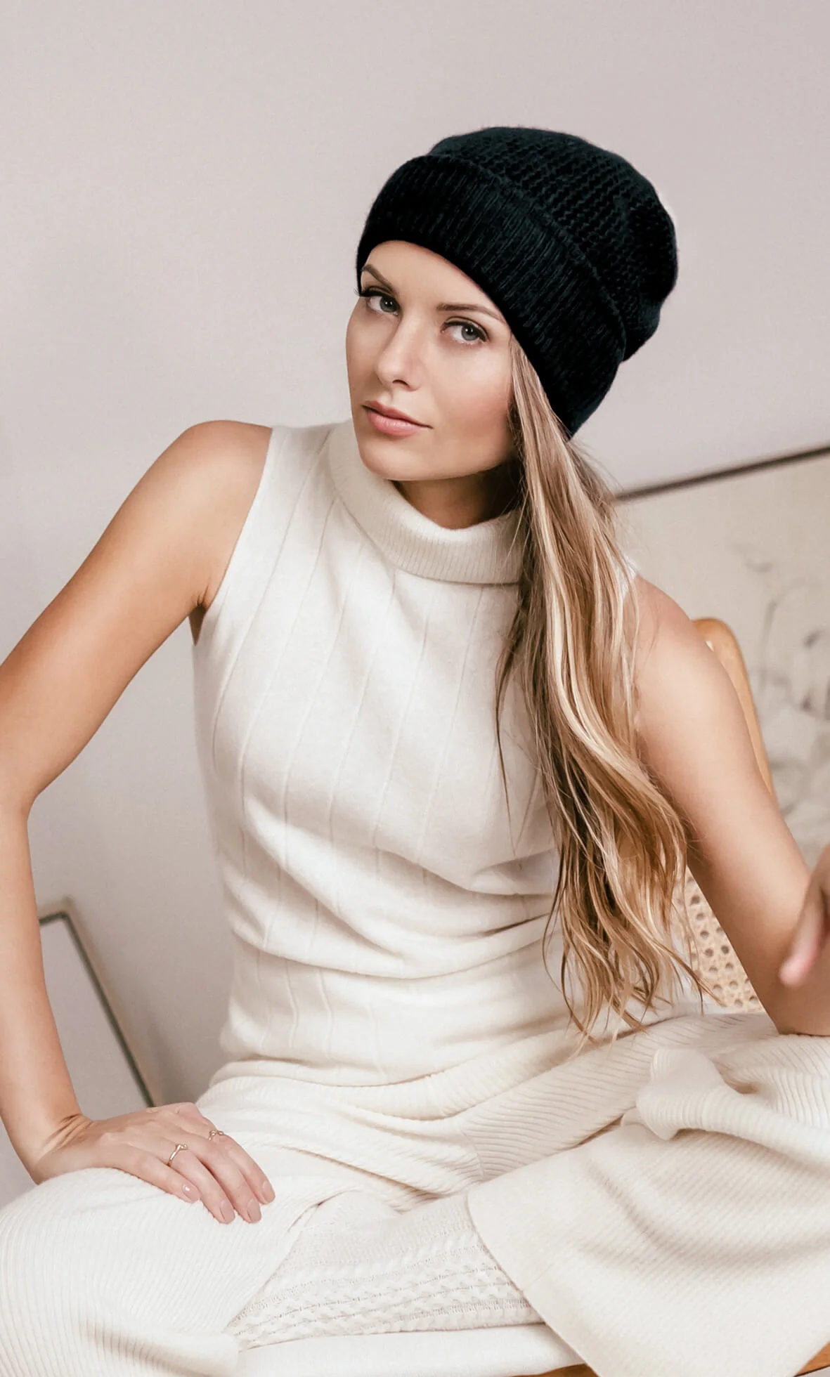 Wave Cashmere Beanie - Image 12