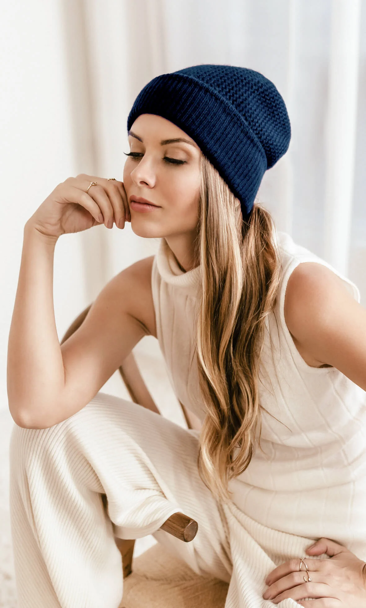 Wave Cashmere Beanie - Image 13